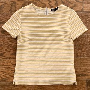 White and Yellow Striped Shirt